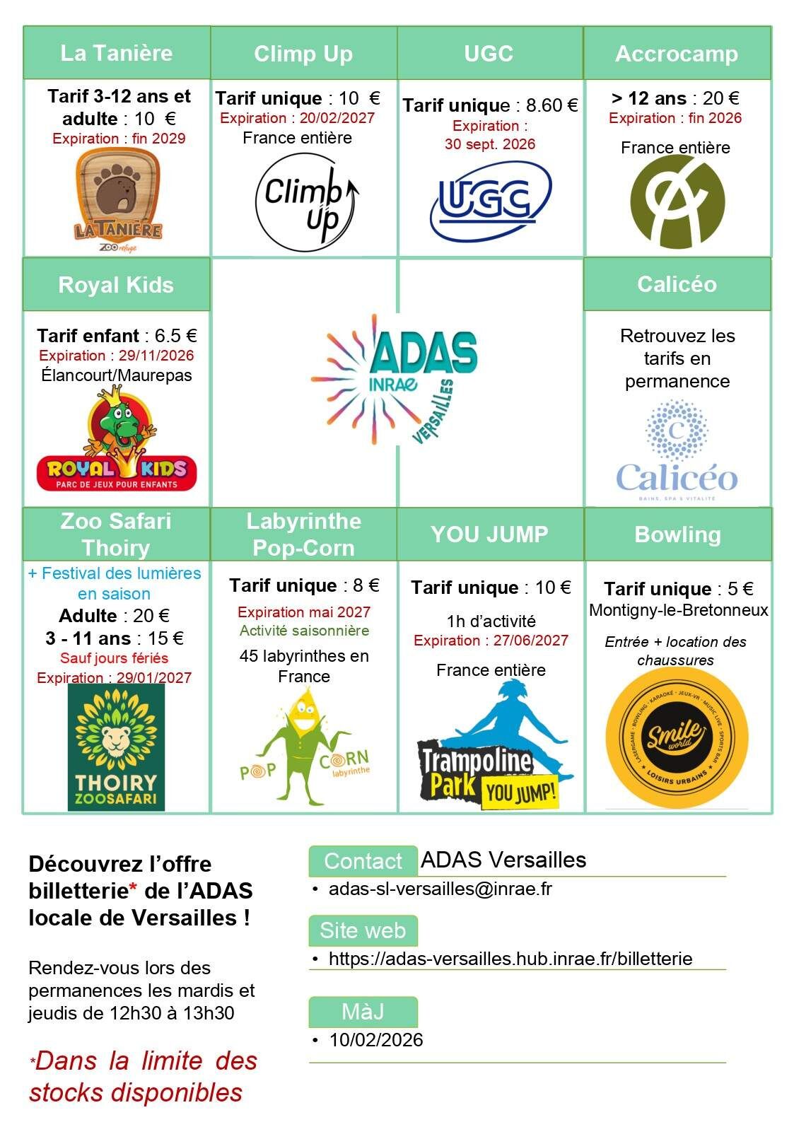 Offre Billetterie Fevr 26